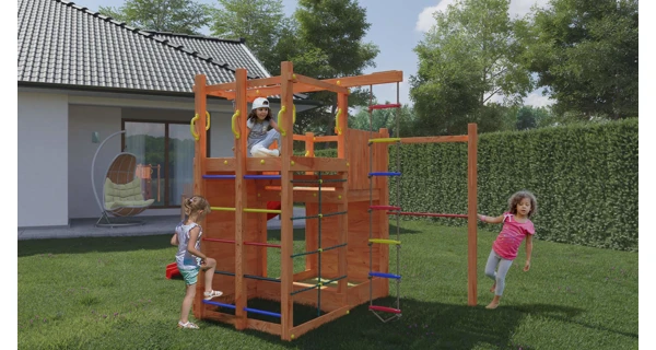 Detské ihrisko Marimex Play 020 + červená šmykľavka