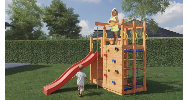 Detské ihrisko Marimex Play 020 + červená šmykľavka