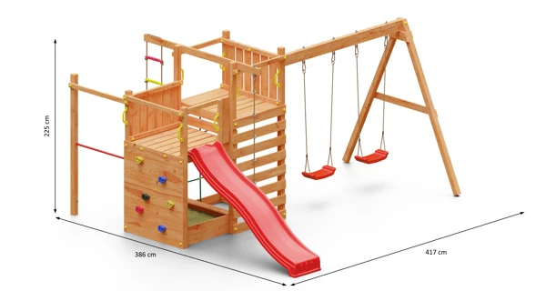 Detské ihrisko Marimex Play 021 + červená šmykľavka