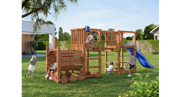 Detské ihrisko Marimex Play 025 + modrá šmykľavka