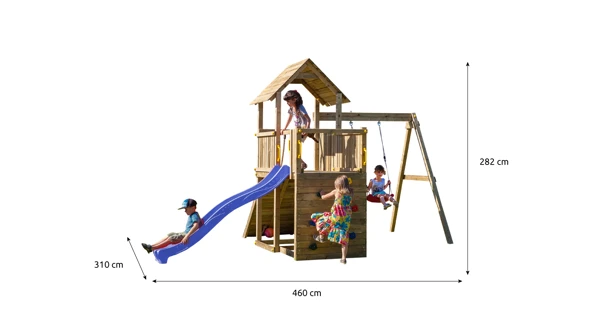 Detské ihrisko Marimex Play Basic 003 + modrá šmykľavka
