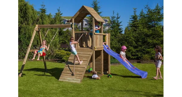 Detské ihrisko Marimex Play Basic 003 + modrá šmykľavka