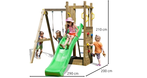 Detské ihrisko Marimex Play Basic 004 + zelená šmykľavka