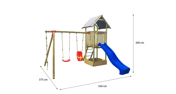 Detské ihrisko Marimex Play Basic 005 + modrá šmykľavka