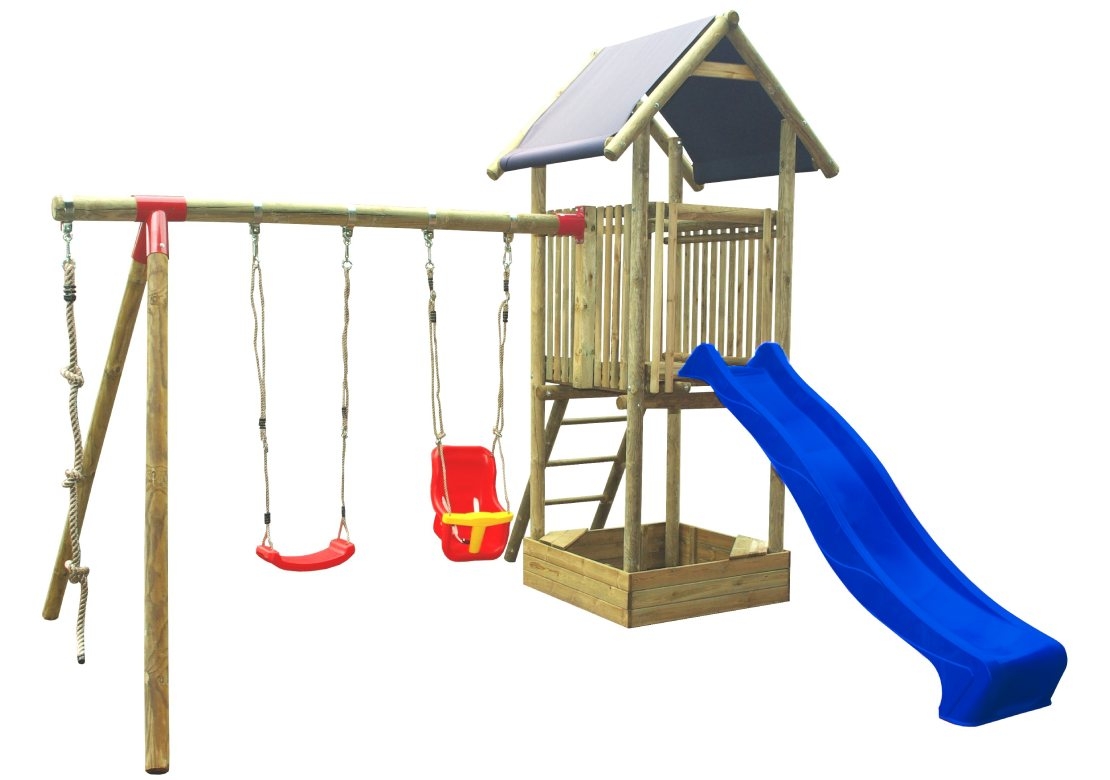 Marimex | Detské ihrisko Marimex Play Basic 005 + modrá šmykľavka | 11640377
