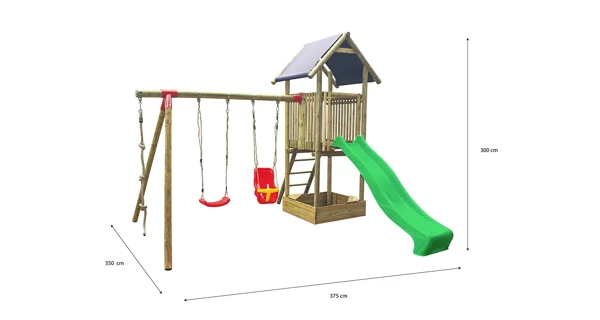 Detské ihrisko Marimex Play Basic 005 + modrá šmykľavka