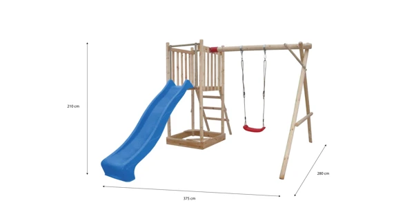 Detské ihrisko Marimex Play Basic 006 + modrá šmykľavka