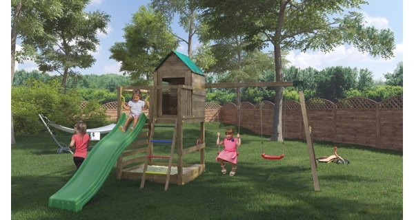 Detské ihrisko Marimex Play Basic 007 + zelená šmykľavka