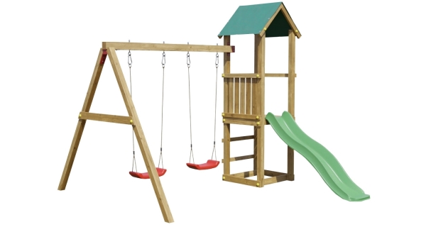 Detské ihrisko Marimex Play Basic 008 + zelená šmykľavka