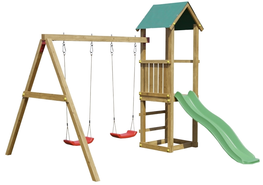 Marimex | Detské ihrisko Marimex Play Basic 008 + zelená šmykľavka | 11640470