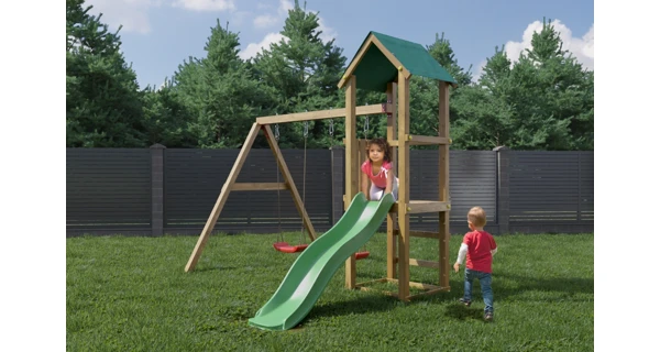 Detské ihrisko Marimex Play Basic 008 + zelená šmykľavka