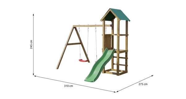 Detské ihrisko Marimex Play Basic 008 + zelená šmykľavka