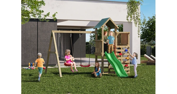 Detské ihrisko Marimex Play Basic 009 + zelená šmykľavka