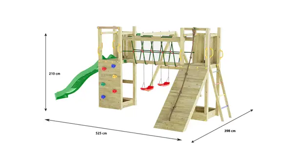 Detské ihrisko Marimex Play Basic 010 + zelená šmykľavka