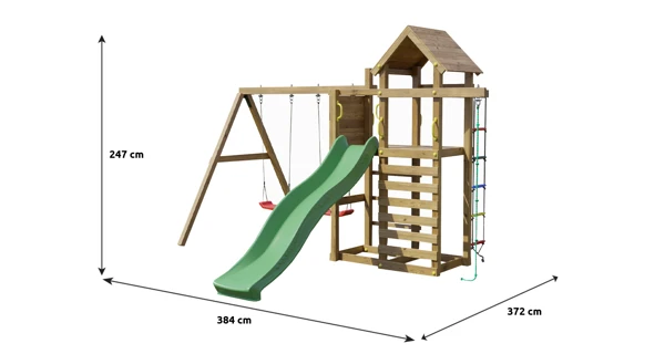 Detské ihrisko Marimex Play Basic 011 + zelená šmykľavka