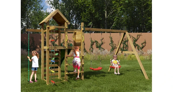 Detské ihrisko Marimex Play Basic 011 + zelená šmykľavka