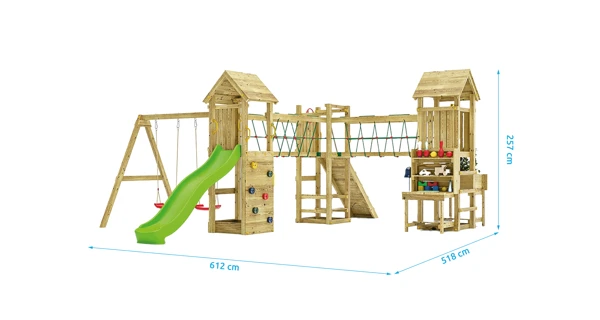 Detské ihrisko Marimex Play Basic 012 + zelená šmykľavka