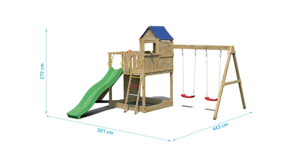 Detské ihrisko Marimex Play Basic 014 + zelená šmykľavka