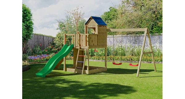 Detské ihrisko Marimex Play Basic 014 + zelená šmykľavka