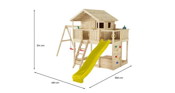 Detské ihrisko Marimex Play Basic 015 + žltá šmykľavka