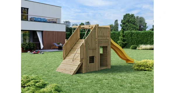 Detské ihrisko Marimex Play Basic 016 + žltá šmykľavka