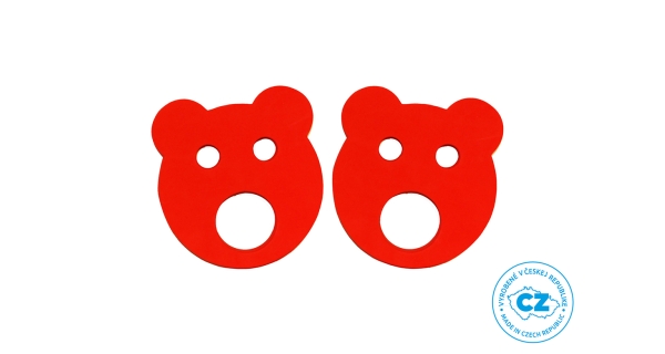 Detské plavecké rukávy - Medvedík malý, červené