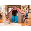 Detský domček Foldable Play House - červená + žltá + svetlo modrá