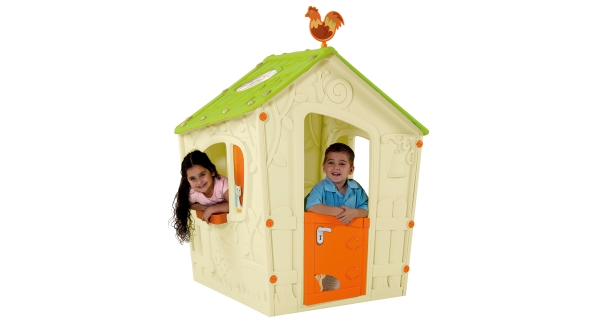 Detský domček Magic Play House - béžová + zelená