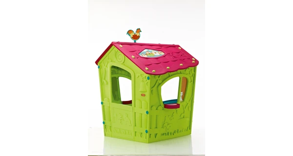 Detský domček Magic Play House - zelená + fialovočervená