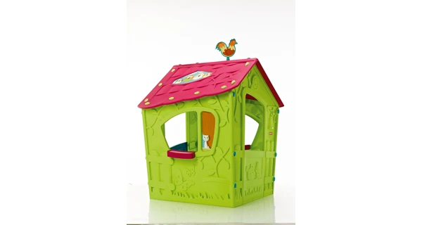 Detský domček Magic Play House - zelená + fialovočervená