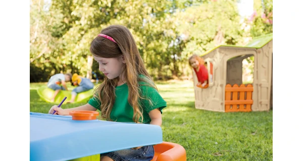 Detský domček Magic Villa - béžová + zelená