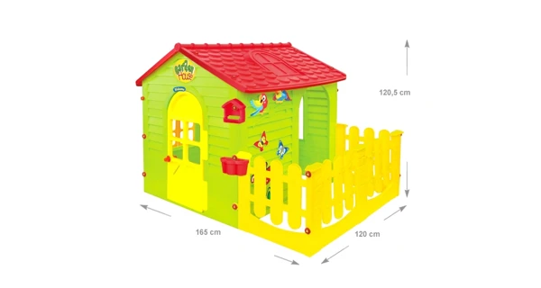 Detský domček Mochtoys s plotom