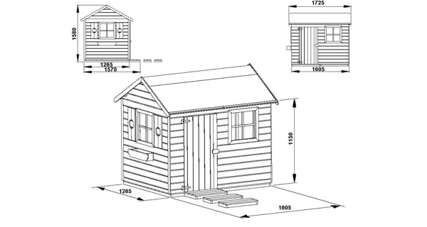 Detský drevený domček Marimex Chata