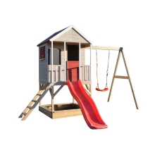 Detský drevený domček Marimex Veranda s hojdačkou