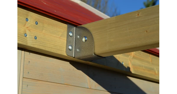 Detský drevený domček Marimex Veranda s hojdačkou