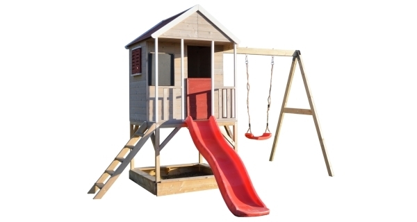 Marimex | Detský drevený domček Marimex Veranda s hojdačkou | 11640371