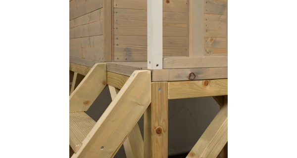 Detský drevený domček Marimex Veranda so šmykľavkou