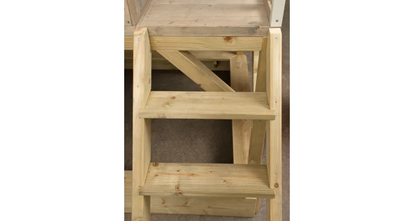 Detský drevený domček Marimex Veranda so šmykľavkou