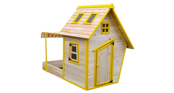 Detský drevený domček s pieskoviskom Flinky
