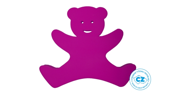 Doska plavecká Medvedík 340x290x38 mm - ružová