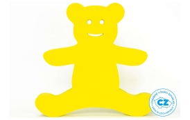 Doska plavecká Medvedík 340x290x38 mm - žltá