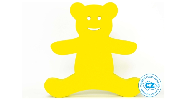 Doska plavecká Medvedík 340x290x38 mm - žltá