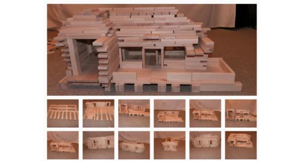 Drevená stavebnica - 128ks