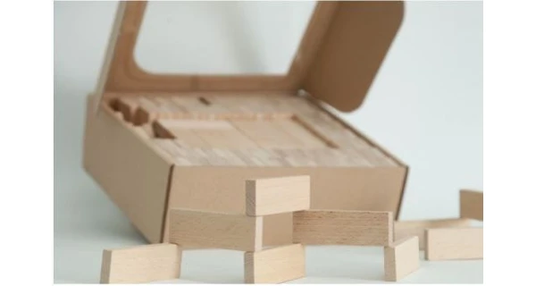 Drevená stavebnica domino - 200 ks