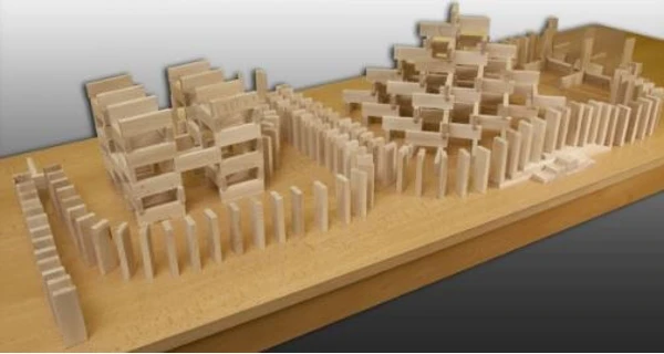 Drevená stavebnica domino - 200 ks