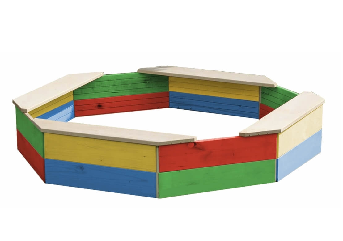 Marimex | Drevené pieskovisko osemhranné farebné | 11640198