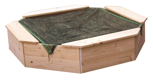 Drevené pieskovisko osemhranné