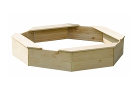 Drevené pieskovisko osemhranné