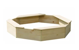 Drevené pieskovisko osemhranné