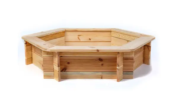 Drevené pieskovisko šesťhranné